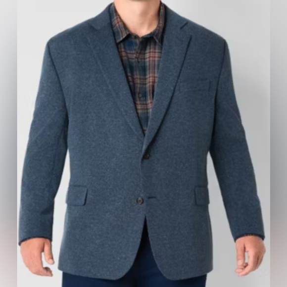 Big & Tall Stafford Stretch Fabric Regular Fit Sport Coat